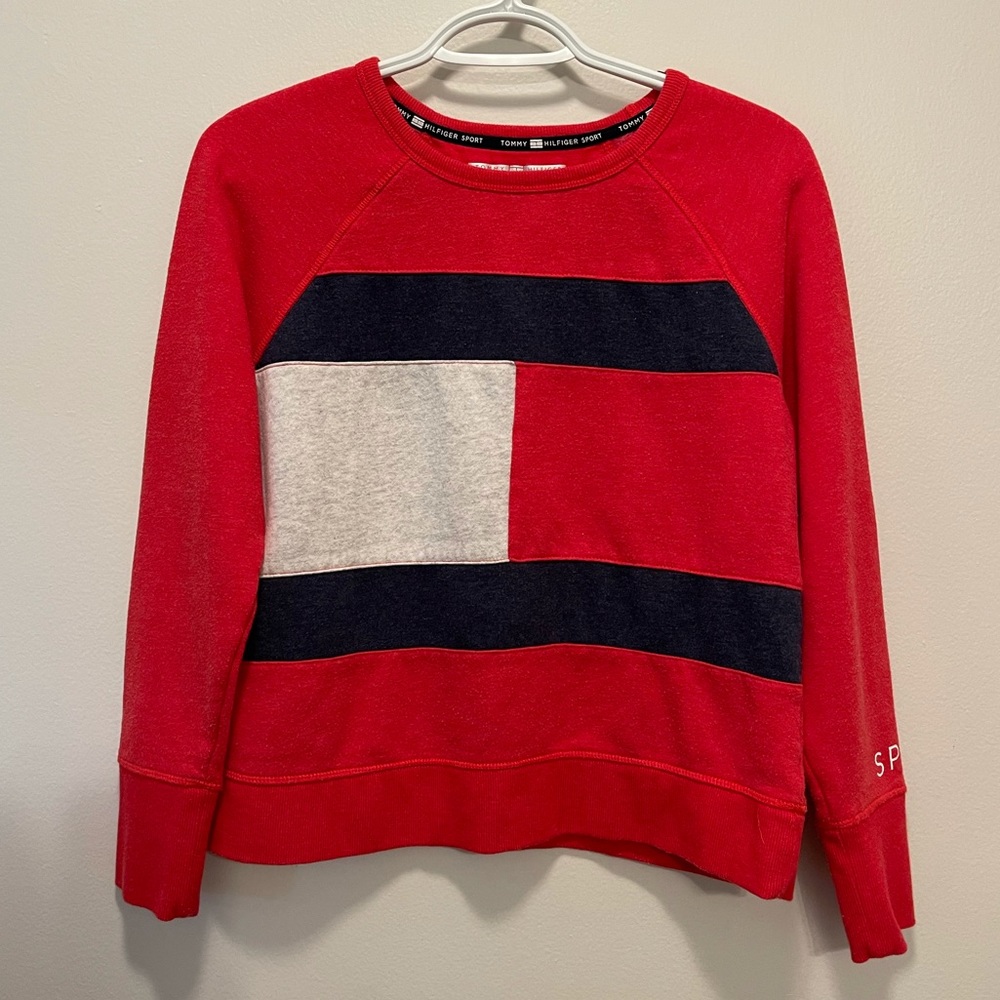 S TOMMY SPORT Comfy Cropped Crew Neck!